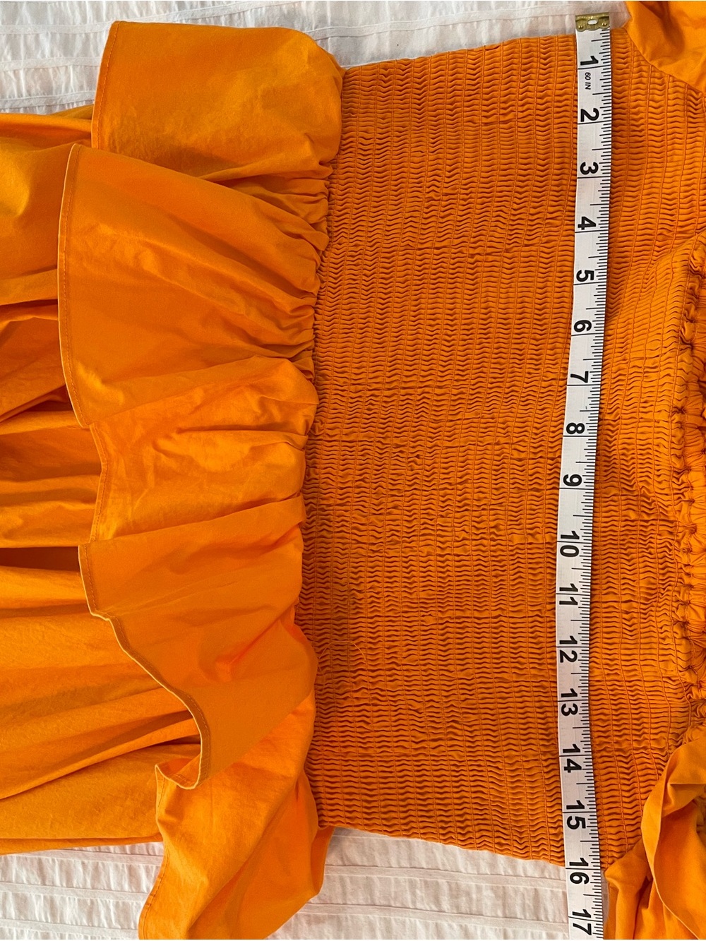 Toccin x RTR Orange Ruffle Off-Shoulder Formal Dress - Picture 4 of 13